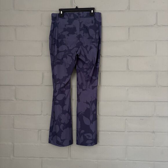 Spanx Blue Floral Sunshine Kick Flare Pants UPF Activewear - Size S - Picture 5 of 8